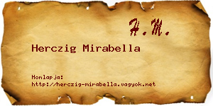 Herczig Mirabella névjegykártya